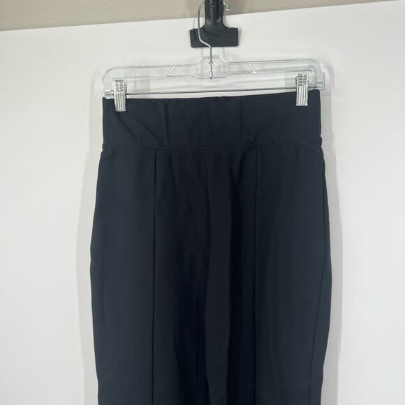 Abercrombie & Fitch Black High Rise Flare Pants Front Slits - Picture 2 of 7